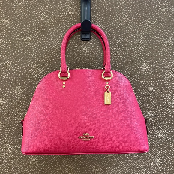 🔥🔥🔥NWT Coach Katy Pink Thick Strap Satchel Bag - Picture 2 of 12